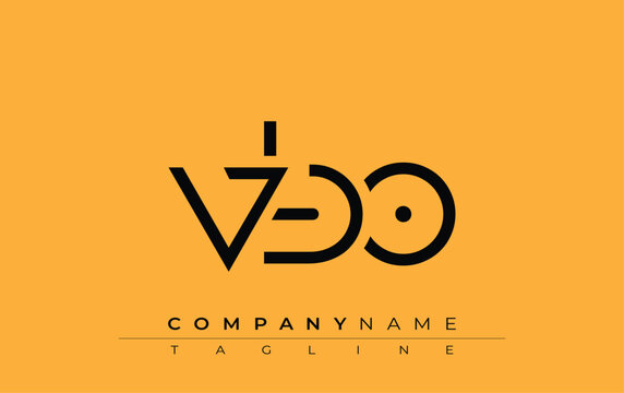 VBO abstract letter design. Modern Business Logo Design With Abstract Typography and Contemporary Style