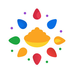 Colorful graphic design displaying abstract shapes on black background