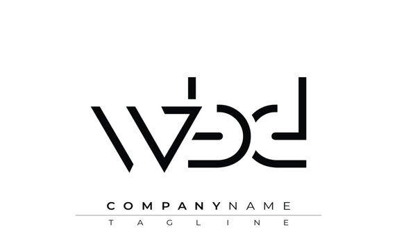 WBD abstract letter design. Modern Business Logo Design With Abstract Typography and Contemporary Style