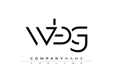 Fototapeta premium WBG abstract letter design. Modern Business Logo Design With Abstract Typography and Contemporary Style