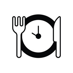 Lunch Time Vector icon
