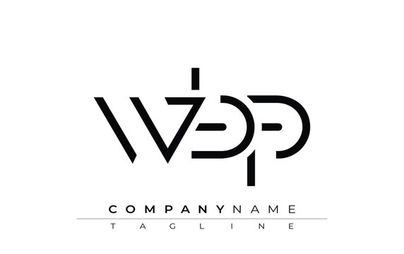 WBP abstract letter design. Modern Business Logo Design With Abstract Typography and Contemporary Style