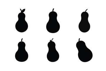 utternut squash black silhouette of butternu