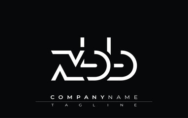 Fototapeta premium XBB abstract letter design. Modern Business Logo Design With Abstract Typography and Contemporary Style