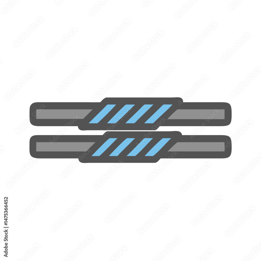 Poster abstract parallel bars with diagonal lines on white background
