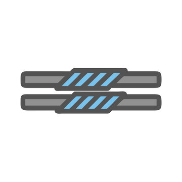 Abstract parallel bars with diagonal lines on White Background