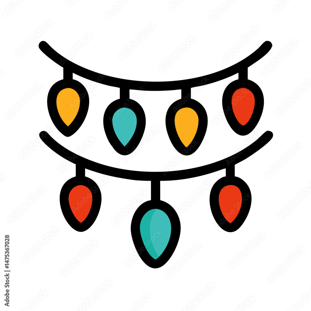 Poster abstract colorful balloon shapes in flat simple style design