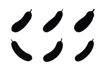 cucumber black silhouette of a whole cucumber