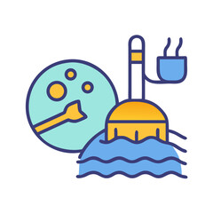 Stylized image of painting and coffee on a black background