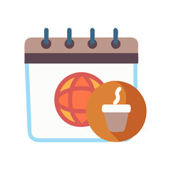Scheduling international meetings with coffee breaks reminder graphic