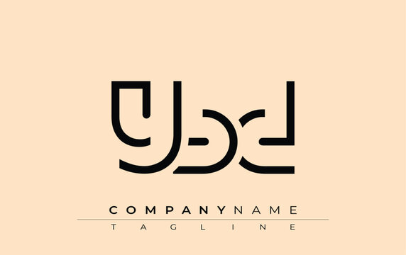 YBD abstract letter design. Modern Business Logo Design With Abstract Typography and Contemporary Style