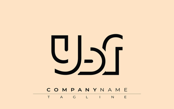 YBF abstract letter design. Modern Business Logo Design With Abstract Typography and Contemporary Style