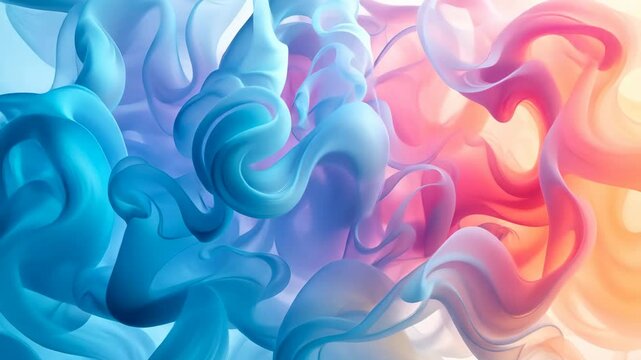 Abstract Colorful Swirls: A Dreamlike Ink Blend