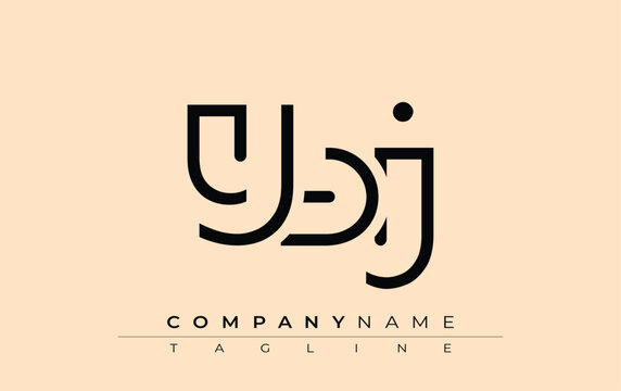YBJ abstract letter design. Modern Business Logo Design With Abstract Typography and Contemporary Style