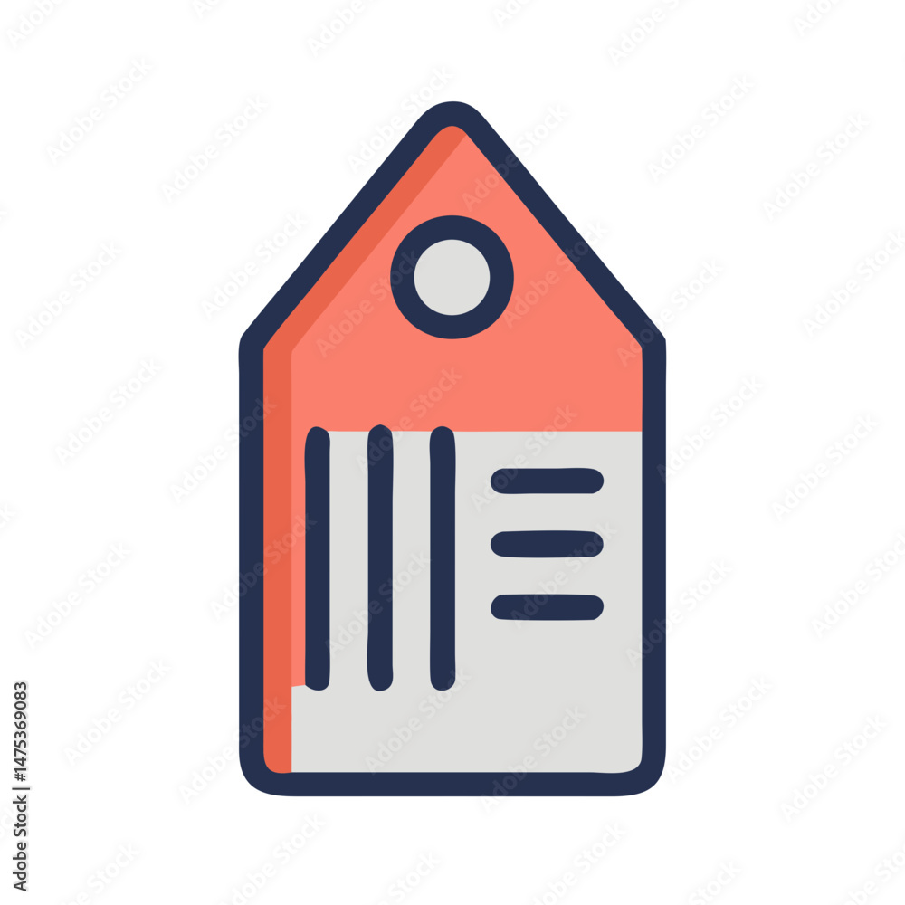 Poster simple tag icon with price and product information data