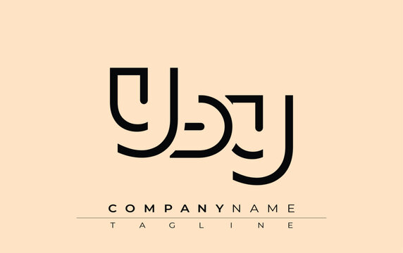 YBY abstract letter design. Modern Business Logo Design With Abstract Typography and Contemporary Style