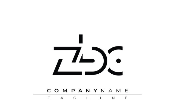 ZBC abstract letter design. Modern Business Logo Design With Abstract Typography and Contemporary Style