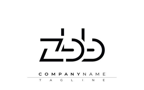ZBB abstract letter design. Modern Business Logo Design With Abstract Typography and Contemporary Style