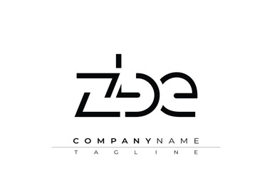 Obraz premium ZBE abstract letter design. Modern Business Logo Design With Abstract Typography and Contemporary Style