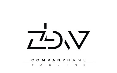 ZBW abstract letter design. Modern Business Logo Design With Abstract Typography and Contemporary Style