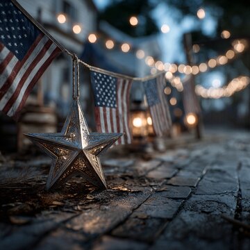3D Render of a Celebratory Scene for Independence Day Festivities