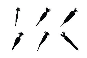 parsnip black silhouette of a long parsnip