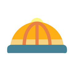 Stylized Winter Hat Illustration with Clean Geometric Shapes