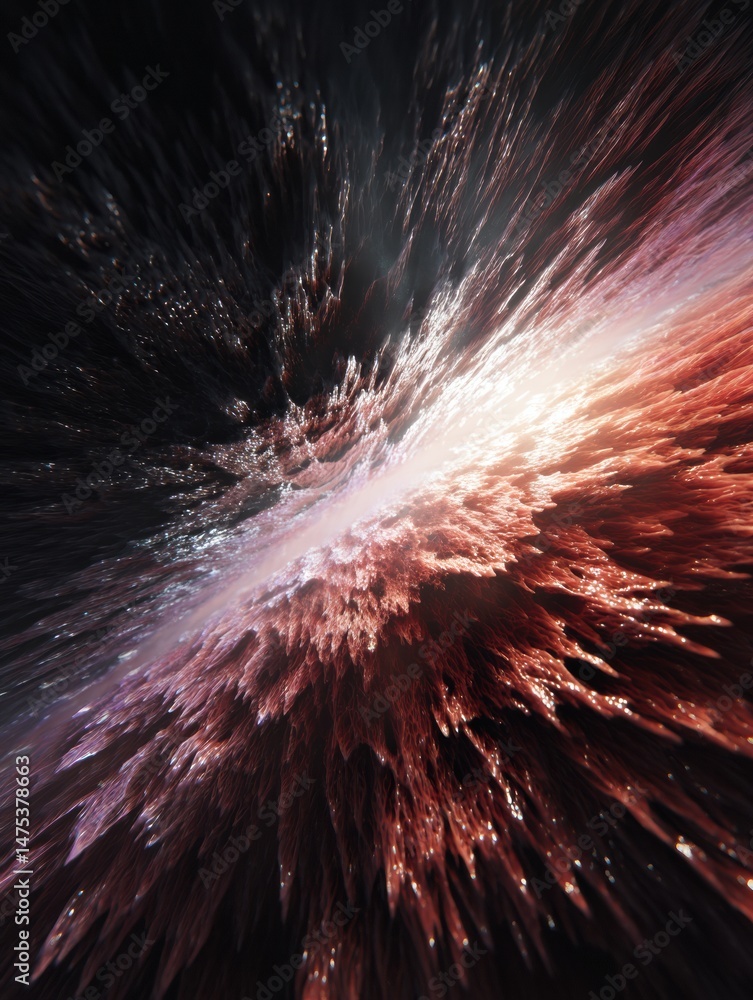 Poster Explosive Abstract Visual With Dynamic Muscle Tone Texture Illuminated by Top Light