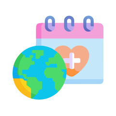 Earth Day appointment icon for health and environment causes