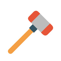 Isolated mallet with simple shapes on White Background