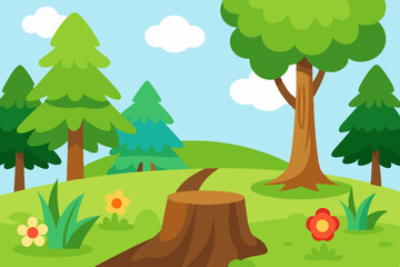 autumn landscape with trees