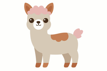 alpaca cute small cartoon baby animal