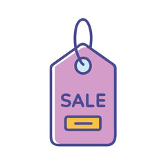 Modern vector sale tag icon on White Background
