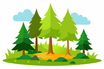 Fototapeta premium vector illustration of a christmas tree