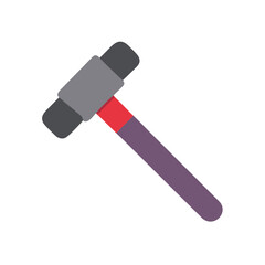 Stylized rubber mallet icon on White Background illustration
