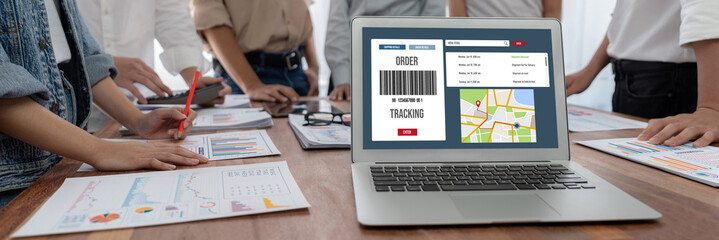 Delivery tracking system for e-commerce and brisk online business to timely goods transportation...