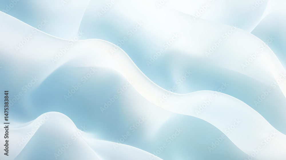 Aufkleber snow drifts form smooth, flowing patterns under soft morning light, creating a tranquil winter scene