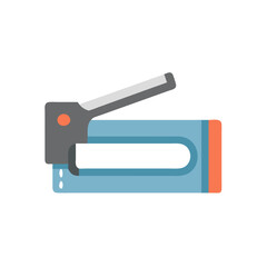 Flat vector illustration of a staple gun on White