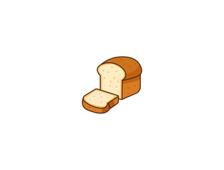 Vector illustration of a cartoon bun or loaf of bread