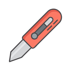 Isolated utility knife on White for various craft projects