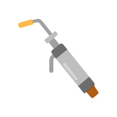 Flat Illustration of a Welding Torch on White Background