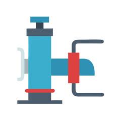 Isolated blue water pump design on White Background