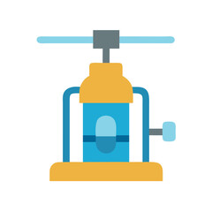 Vise Illustration with Adjustable Screw Design on White Background