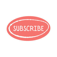 Subscribe button sticker with transparent background