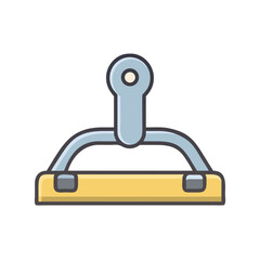 Stylized icon of a flatbed dolly on White backdrop