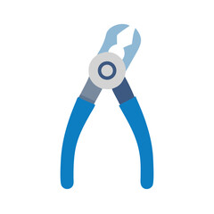 Blue Pliers Tool Isolated on White Background Illustration