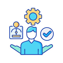 Skills, Management, and Performance Development Icon Vector Illustration
