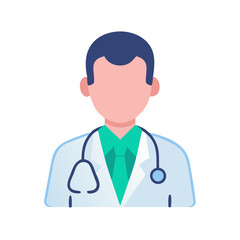 Fototapeta premium Doctor illustration with stethoscope, health professional on black backdrop