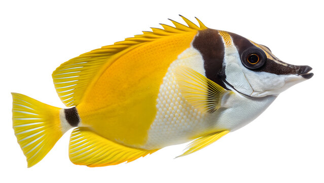 Foxface Rabbitfish Isolated on White Background