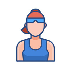 Female Athlete Illustration: Ready for Sports and Training